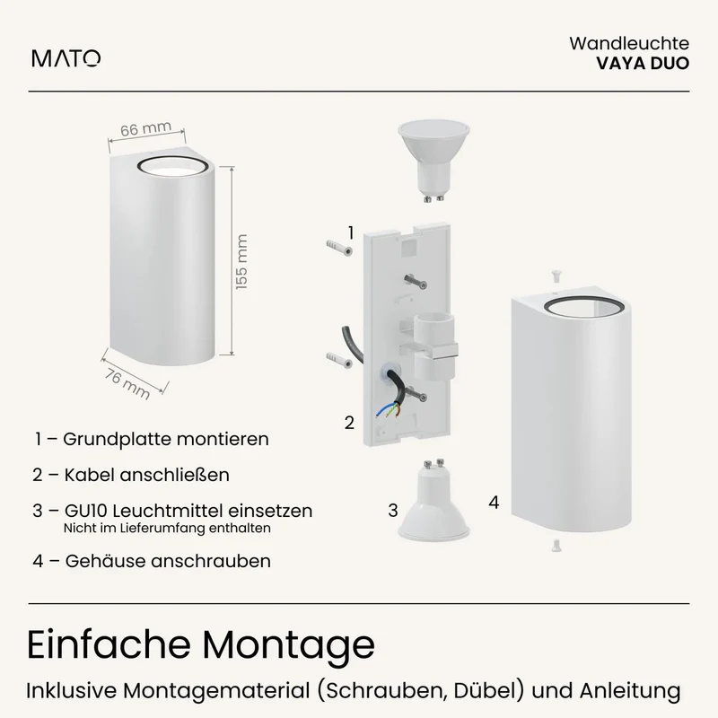 Wandleuchte VAYA DUO
