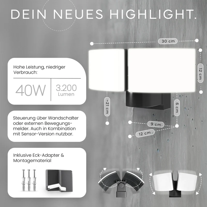 Wandleuchte LUMAX DUO