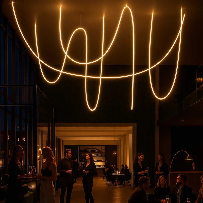 s.luce Arion organische LED Galerieleuchte XXL Licht-Schlauch Warmweiß