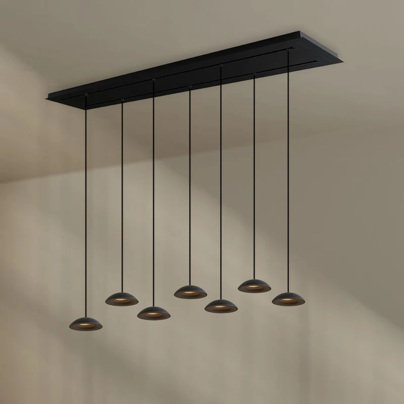s.luce Santa Air LED Esstisch-Hängelampe 8-flammig 160cm 2-reihig