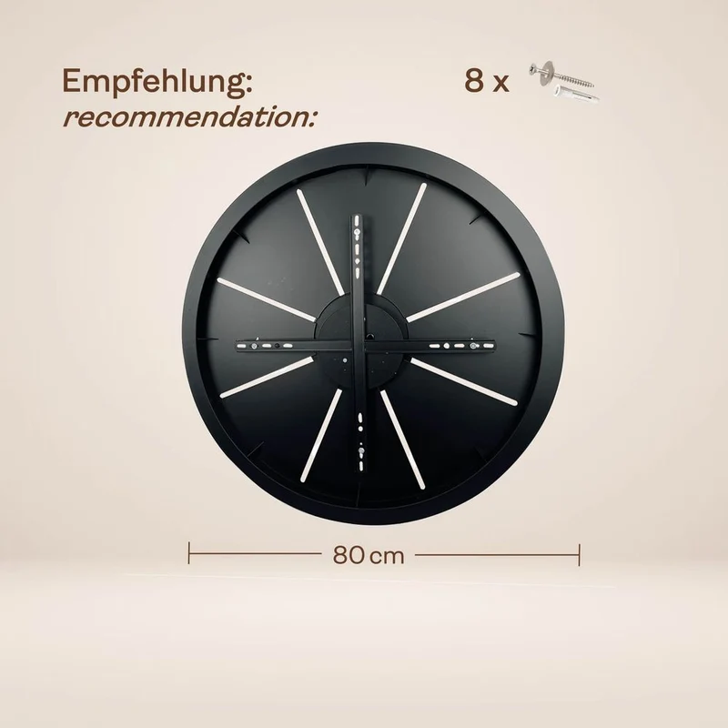 s.luce Velo 8-flammige Galerielampe Ø 80cm Baldachin Ø 25cm