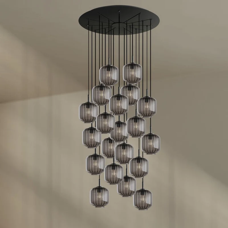s.luce Velo Galerieleuchte 20-flammig Ø 120cm Baldachin Ø 20cm