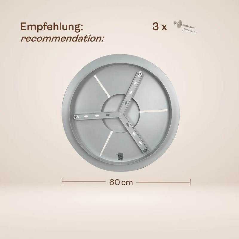 s.luce Velo Galerielampe 5-flammig Ø 60cm Baldachin Ø 18/20/25cm