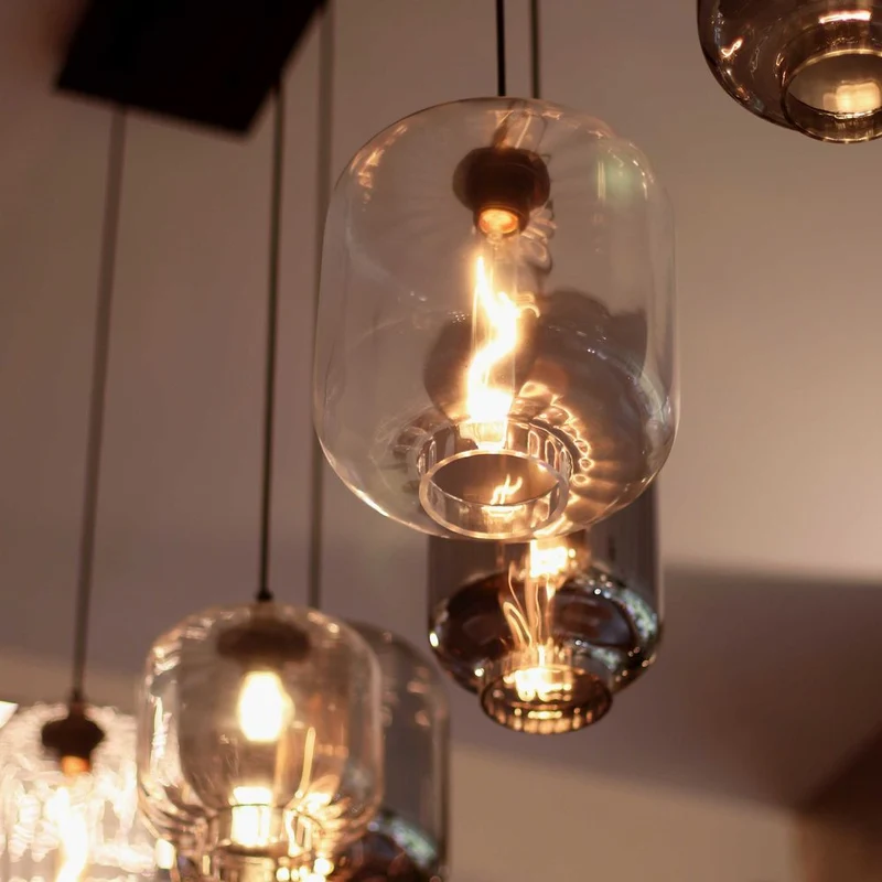 s.luce Velo Esszimmerlampe 12-flammig 200cm 3-reihig Ø 18/20/25cm