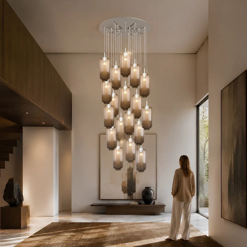 s.luce Velo Galerie-Pendelleuchte 20-flammig Ø 120cm Ø 18cm