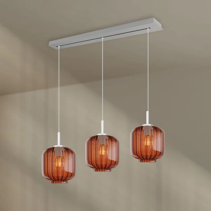 s.luce Velo Esstischlampe 3-flammig Baldachin 120cm Ø 20cm