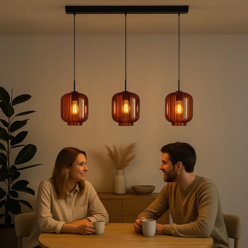 s.luce Velo Esstischlampe 3-flammig Baldachin 120cm Ø 20cm