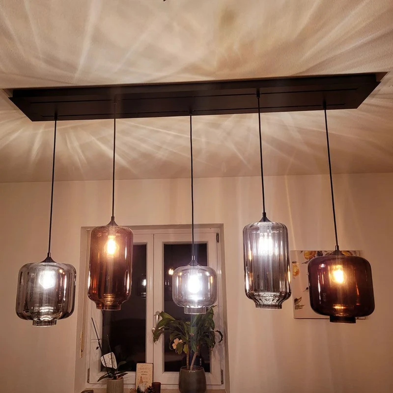 s.luce Velo Esszimmerleuchte 8-flammig 200cm 3-reihig Ø 25cm