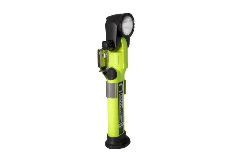 UK 4AA Lighthouse Dual Beam Weiß-Grün mit Magnetfuß – rechtwinklige eLED-Arbeitsleuchte