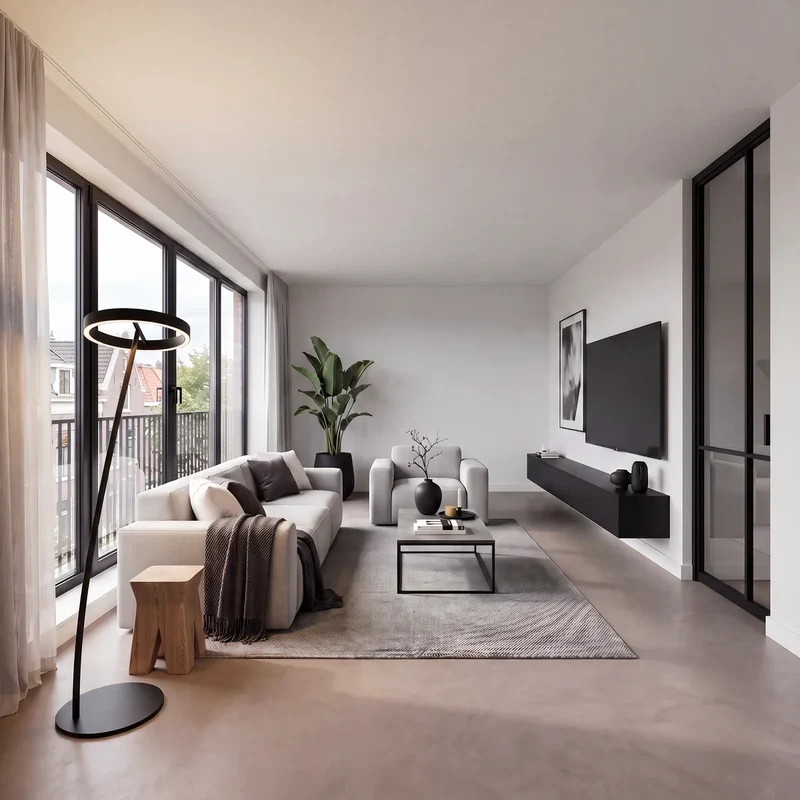 Schwarze Bogenlampe Wohnzimmer | Solara