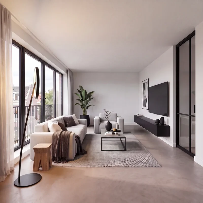 Schwarze Bogenlampe Wohnzimmer | Solara