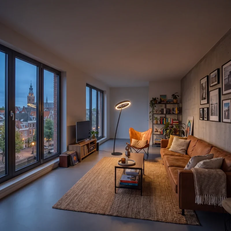 Schwarze Bogenlampe Wohnzimmer | Solara