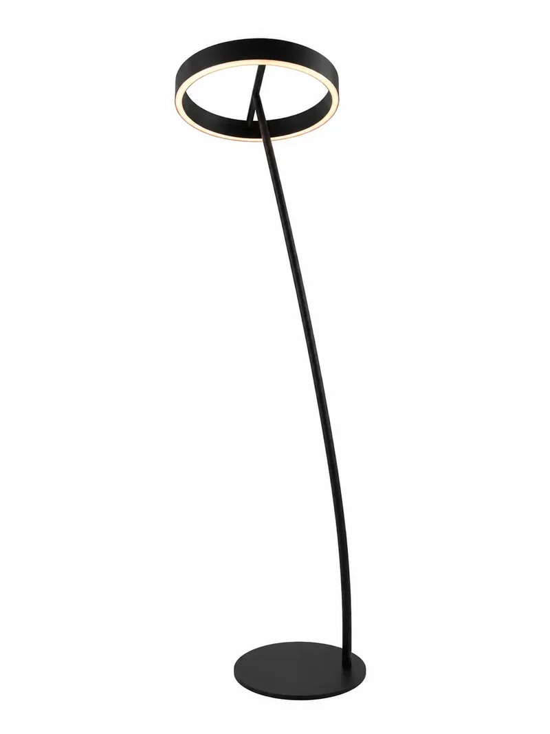 Schwarze Bogenlampe Wohnzimmer | Solara