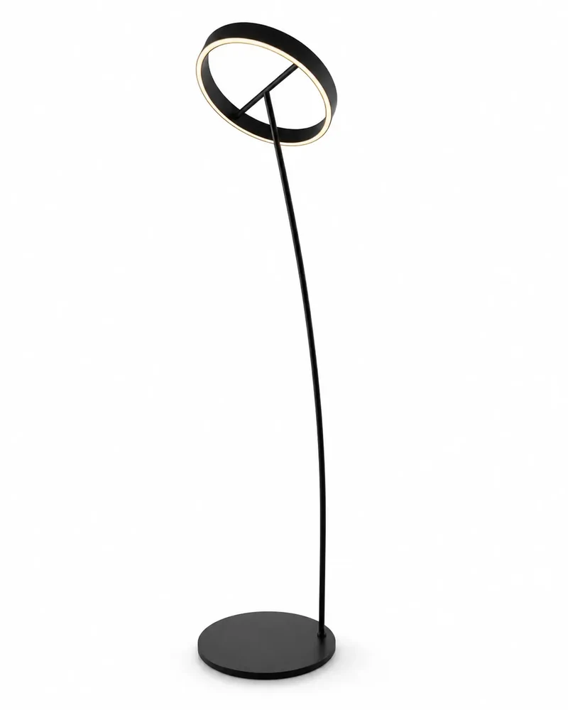 Schwarze Bogenlampe Wohnzimmer | Solara