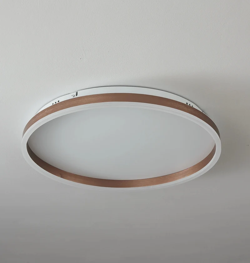 Minimalistische Deckenleuchte in Kaffeefarbe, Ø 40 cm bis Ø 60 cm | Lysrum