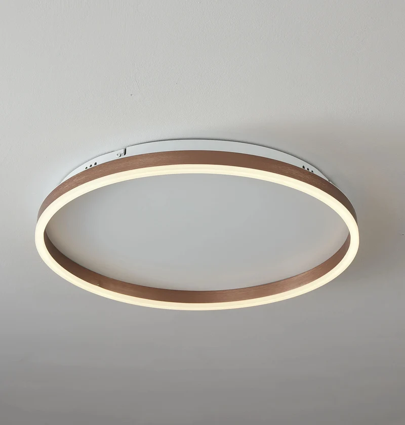 Minimalistische Deckenleuchte in Kaffeefarbe, Ø 40 cm bis Ø 60 cm | Lysrum