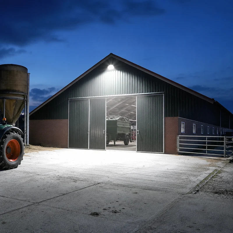 LED Bouwlamp | 120/160/200W Switch | 30.000 lm | 3000K/4000K/5700K CC-Switch | IP66 | Kantelbaar | Zwart | Aurus