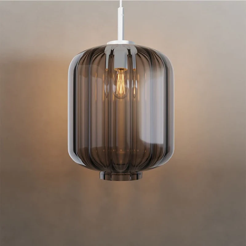 s.luce Velo Glas-Pendelleuchte Aufhängung 150cm Weiß