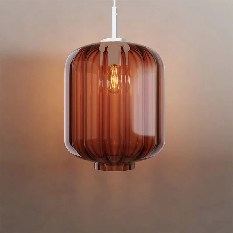 s.luce Velo Glas-Pendelleuchte Aufhängung 150cm Weiß