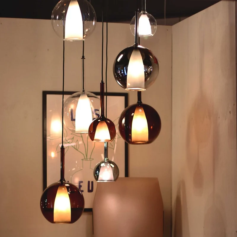 s.luce Belluna Esstischlampe 12-flammig 200cm 3-reihig