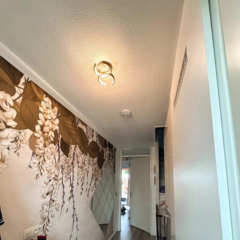 Moderne Deckenleuchte, Schwarz und Gold mit LED | Gnistør