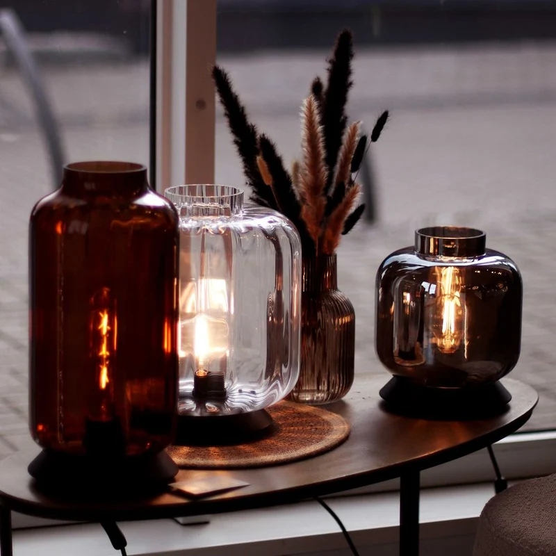s.luce Velo Glas-Tischleuchte mit Schalter