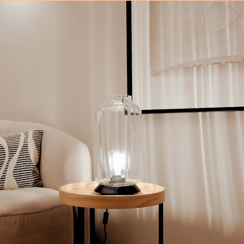 s.luce Velo Glas-Tischleuchte mit Schalter