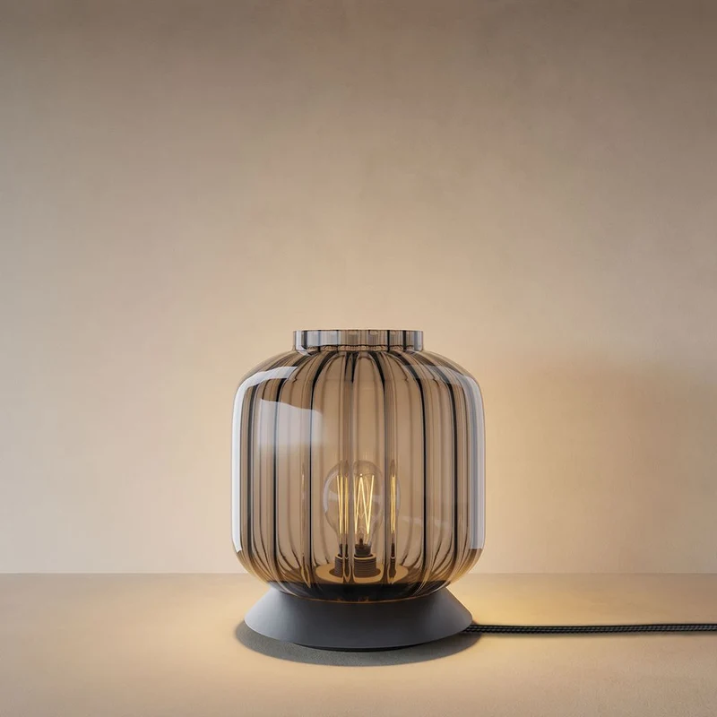 s.luce Velo Glas-Tischleuchte mit Schalter