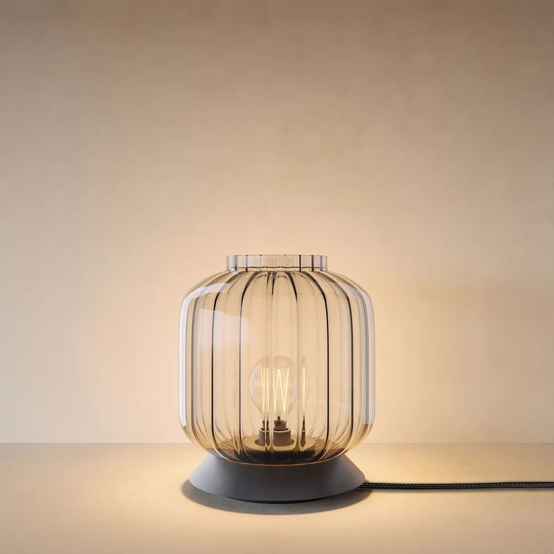 s.luce Velo Glas-Tischleuchte mit Schalter