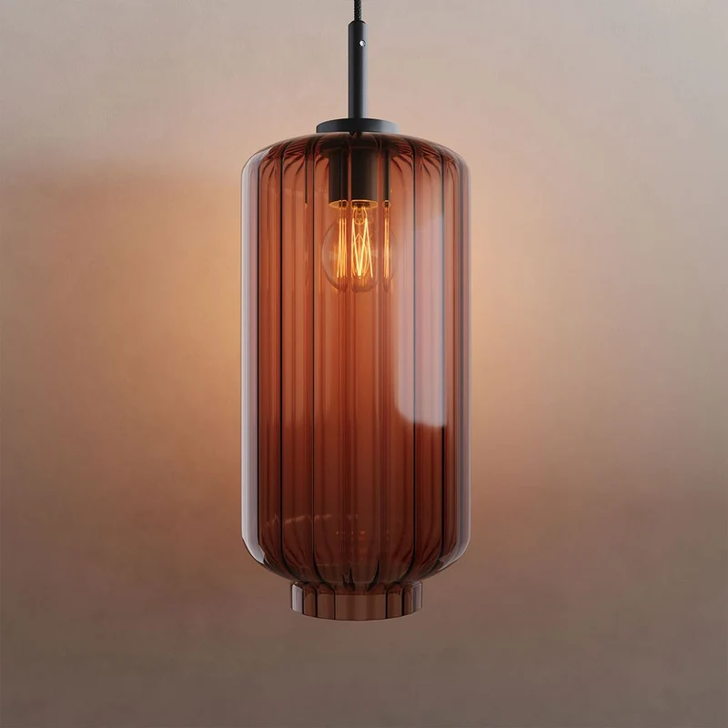 s.luce Velo Galerie Glas-Pendelleuchte Aufhängung 500cm Schwarz