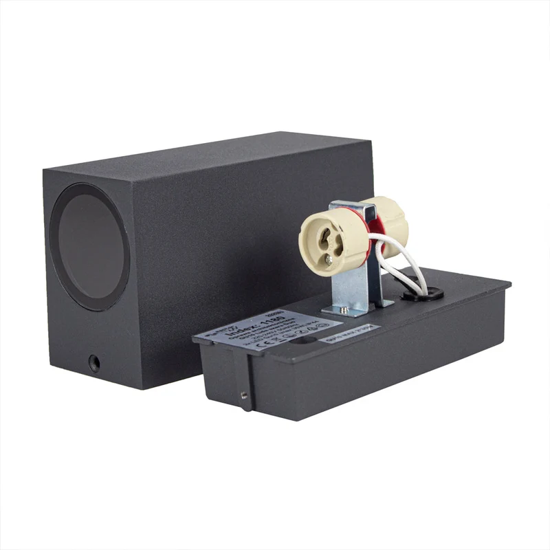 4-teilig | Wand-/Außenleuchte | Inkl. 8x PHILIPS-Strahler | Komplett | San Francisco | IP44 | 2x GU10 | Anthrazit