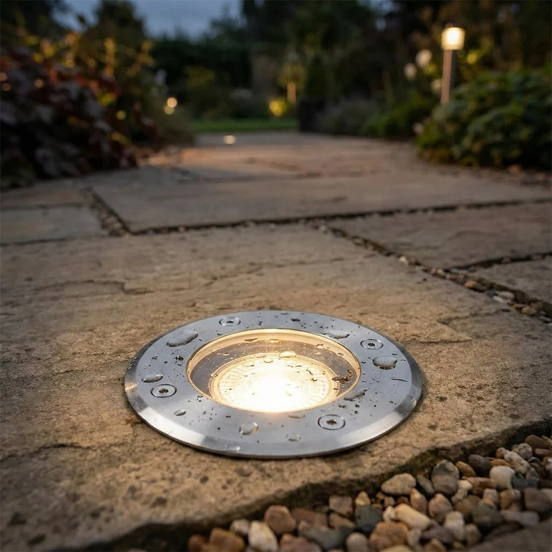 6-teilig | LED-Bodeneinbaustrahler GU10 rund | Rhodes | Edelstahl | IP66