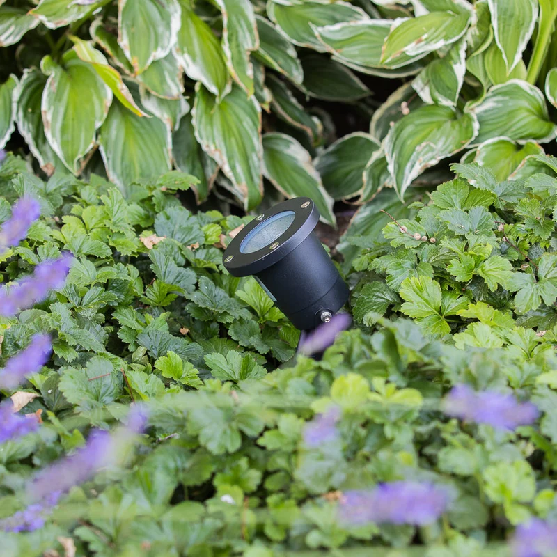 6-teiliges Set | Gartenstrahler GU10 | Komplettset | Inkl. 3x PHILIPS Strahler | Kabellos dimmbar mit Fernbedienung