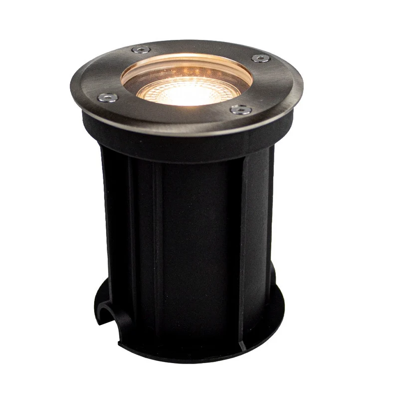 8-teilig | LED-Bodenstrahler GU10 rund | Rhodes | Edelstahl | IP66 | Inkl. PHILIPS Lichtquelle