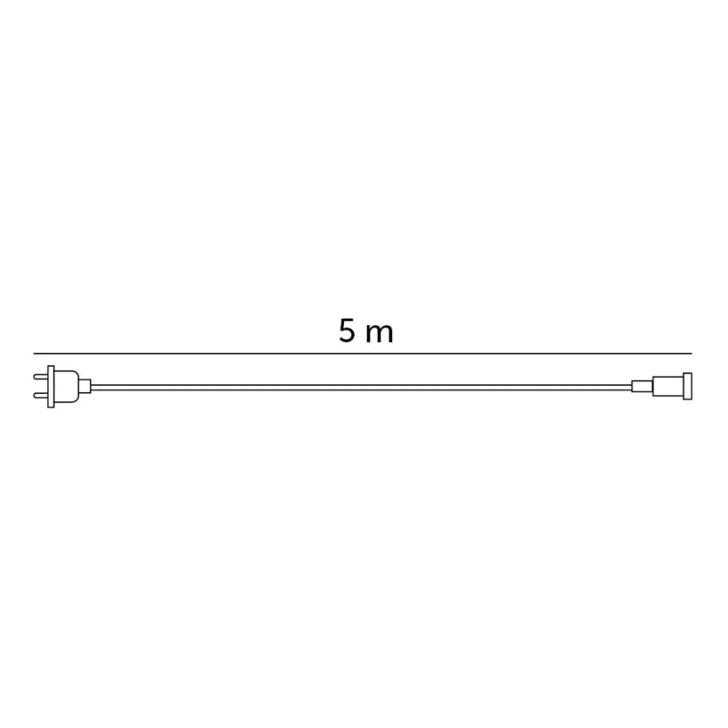 Komplette Lichterkette mit 10 Lampenschirmen | 10 Meter | Schwarzer Bambus | Verbindbar | E27 | Inklusive 1-Watt-Glühbirnen
