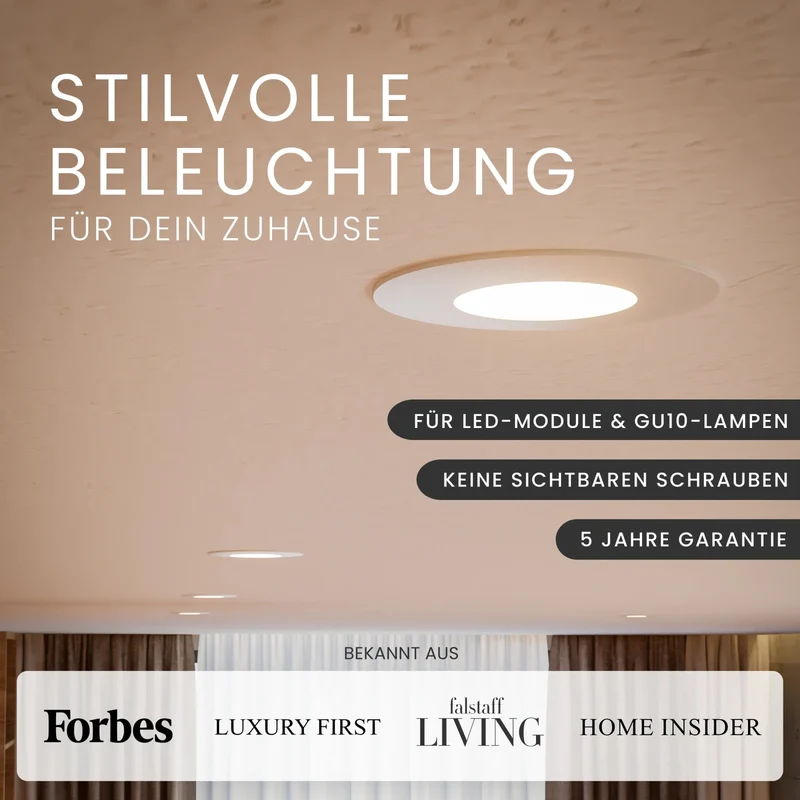 Einbaustrahler NUA, ohne Leuchtmittel - 3 Stück
