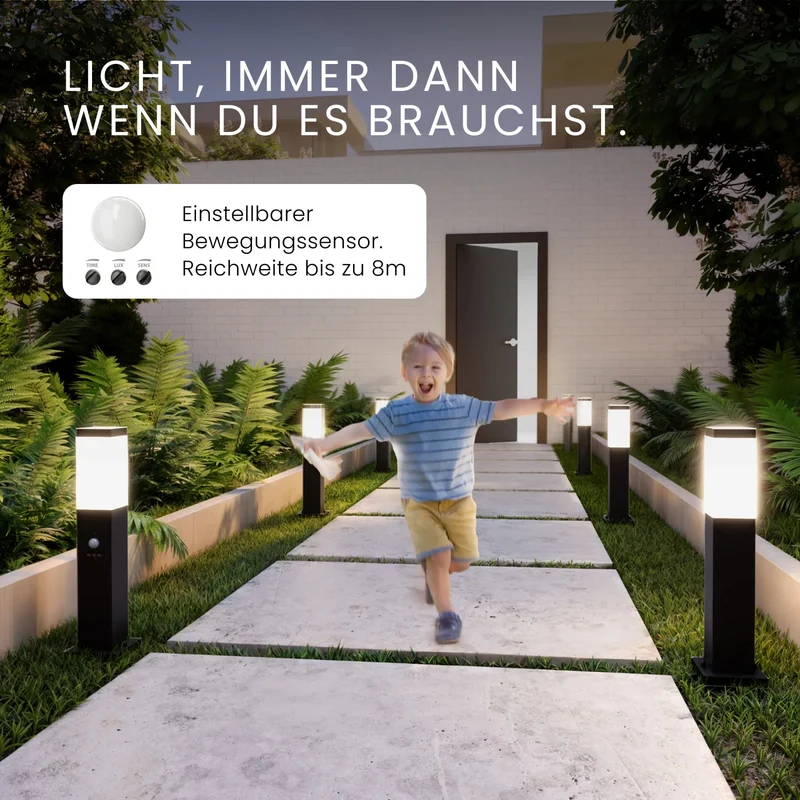 Wegeleuchte TAVO mit Sensor