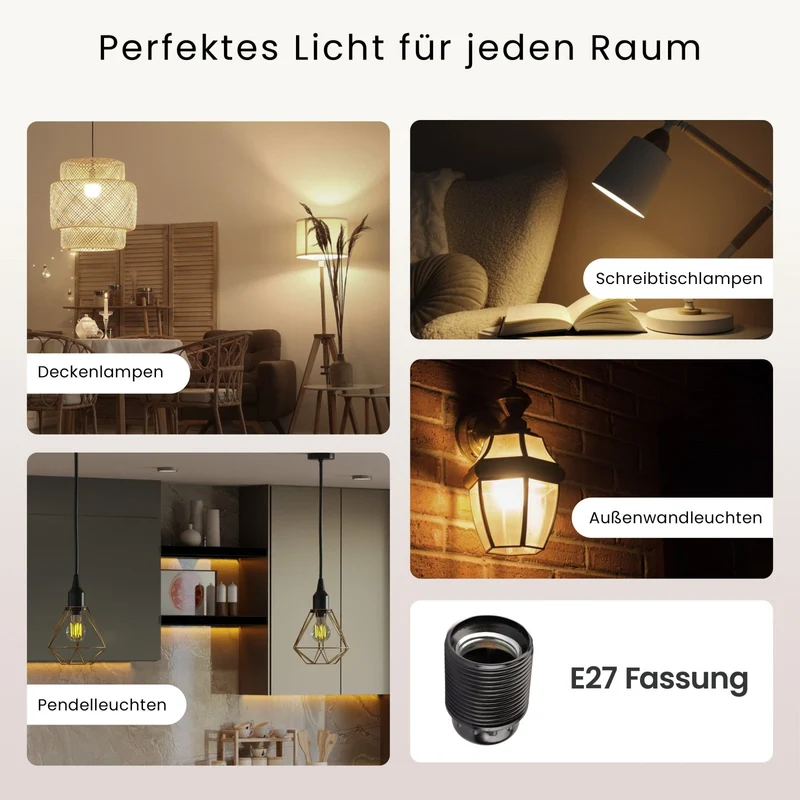 E27 LED Filament Glühbirne 4,2W