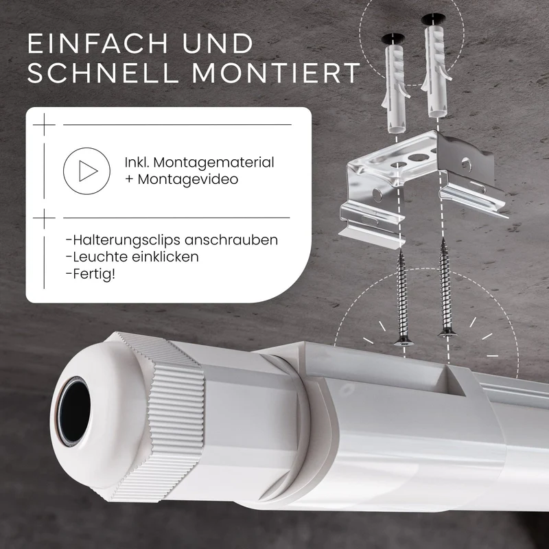 LED Feuchtraumleuchte SLIM, 120cm