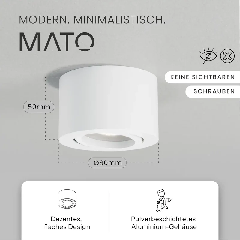 Aufbauspot OVA, ohne Leuchtmittel