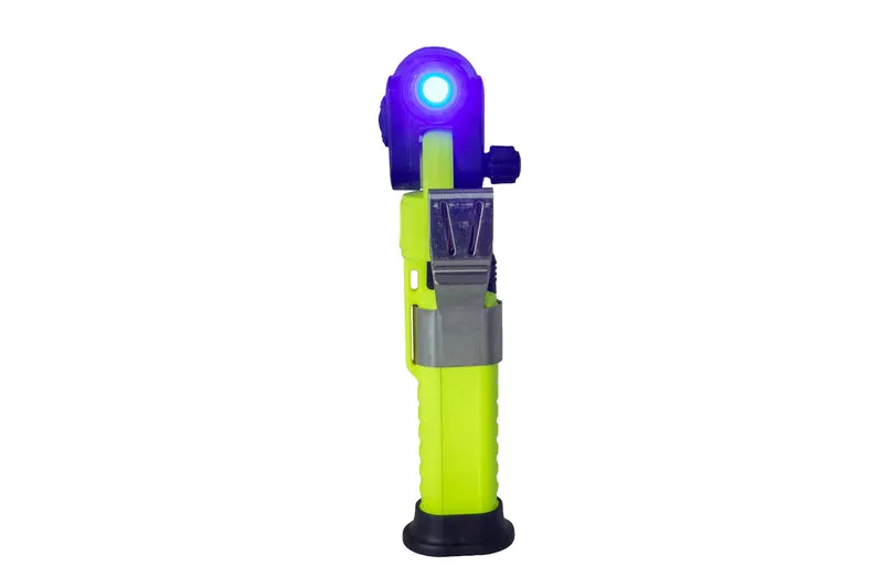 UK 4AA Lighthouse Weiß-Blauer Doppelstrahl mit Magnetfuß – rechtwinkliges eLED-Arbeitslicht