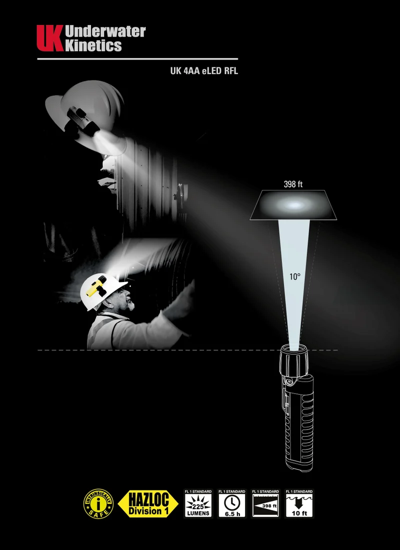 UK 4AA eLED RFL - Eigensichere Taschenlampe