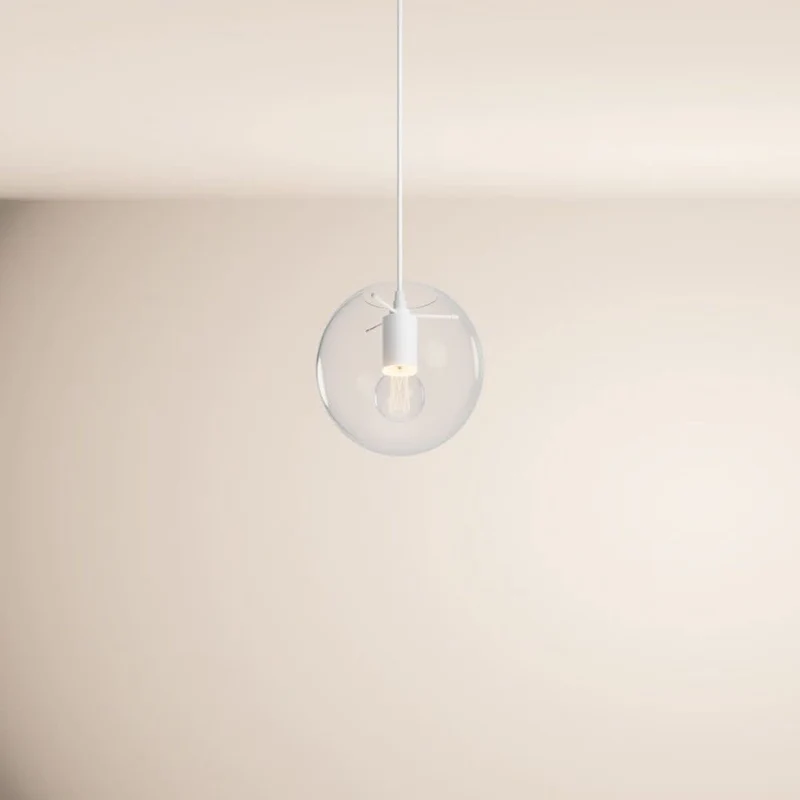 s.luce Orb Glaskugel Galerieleuchte Aufhängung 500cm Weiß
