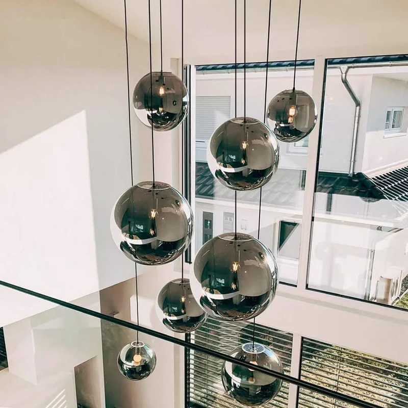 s.luce Orb Glaskugel Galerieleuchte Aufhängung 500cm Weiß