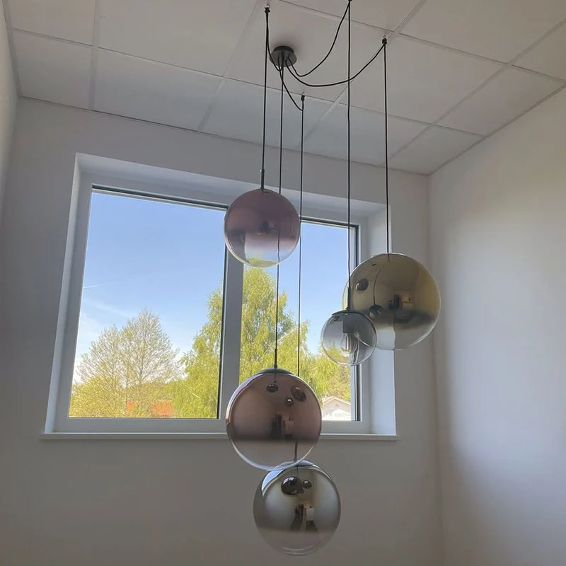 s.luce Orb Glaskugel Galerieleuchte Aufhängung 500cm Weiß