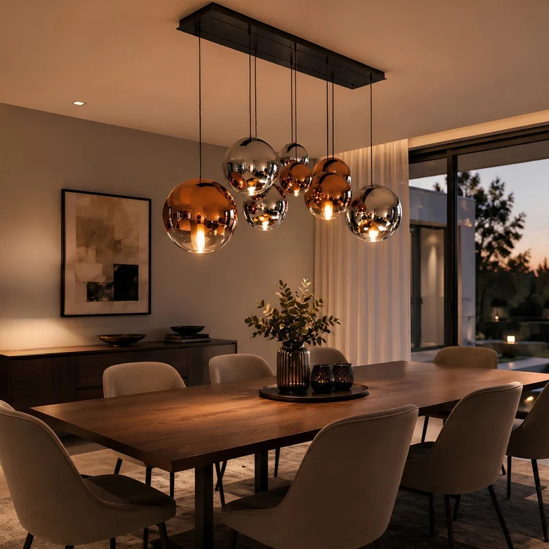 s.luce Orb Glaskugel Hängelampe 150cm Aufhängung Schwarz