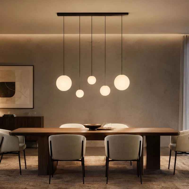 s.luce Orb Glaskugel Hängelampe 150cm Aufhängung Schwarz