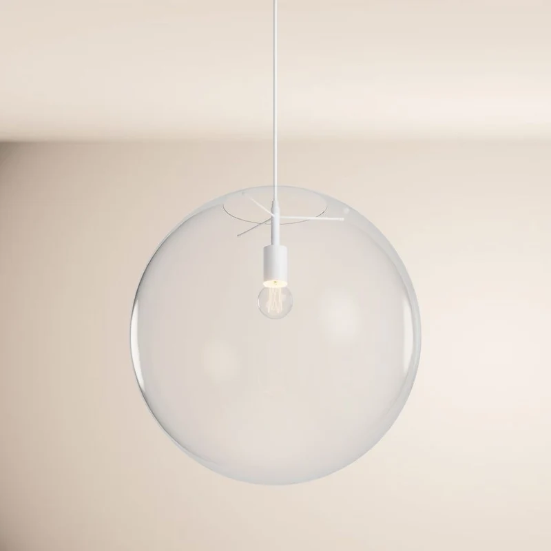 s.luce Orb Glaskugel Hängelampe 150cm Aufhängung Schwarz