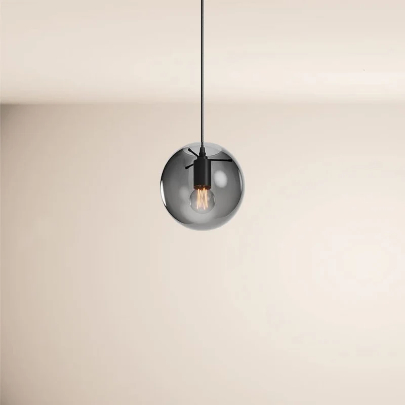s.luce Orb Glaskugel Galerieleuchte 500cm Aufhängung Schwarz