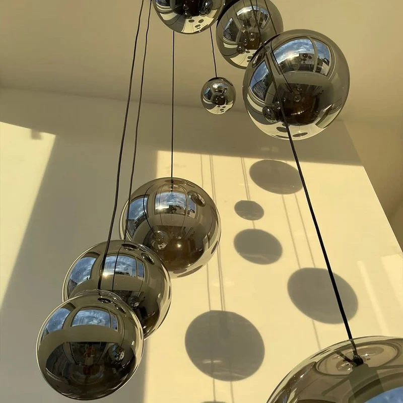 s.luce Orb Glaskugel Galerieleuchte 500cm Aufhängung Schwarz